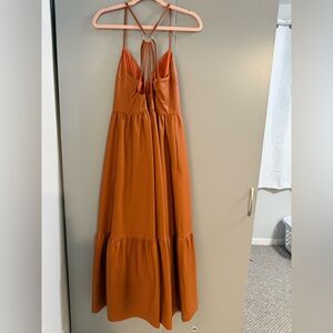 Anthropologie Strappy Rust Maxi Dress